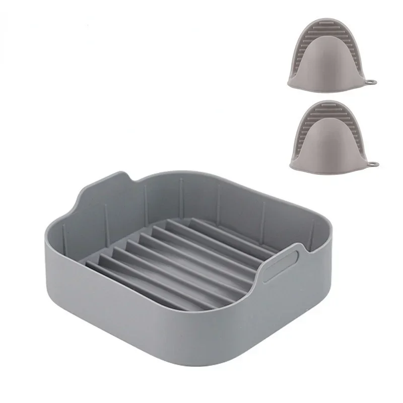 Silicone Pot Multifunctional Air Fryers Accessories Bread Fried Chicken Pizza Basket Baking Tray Non Stick Baking Bake