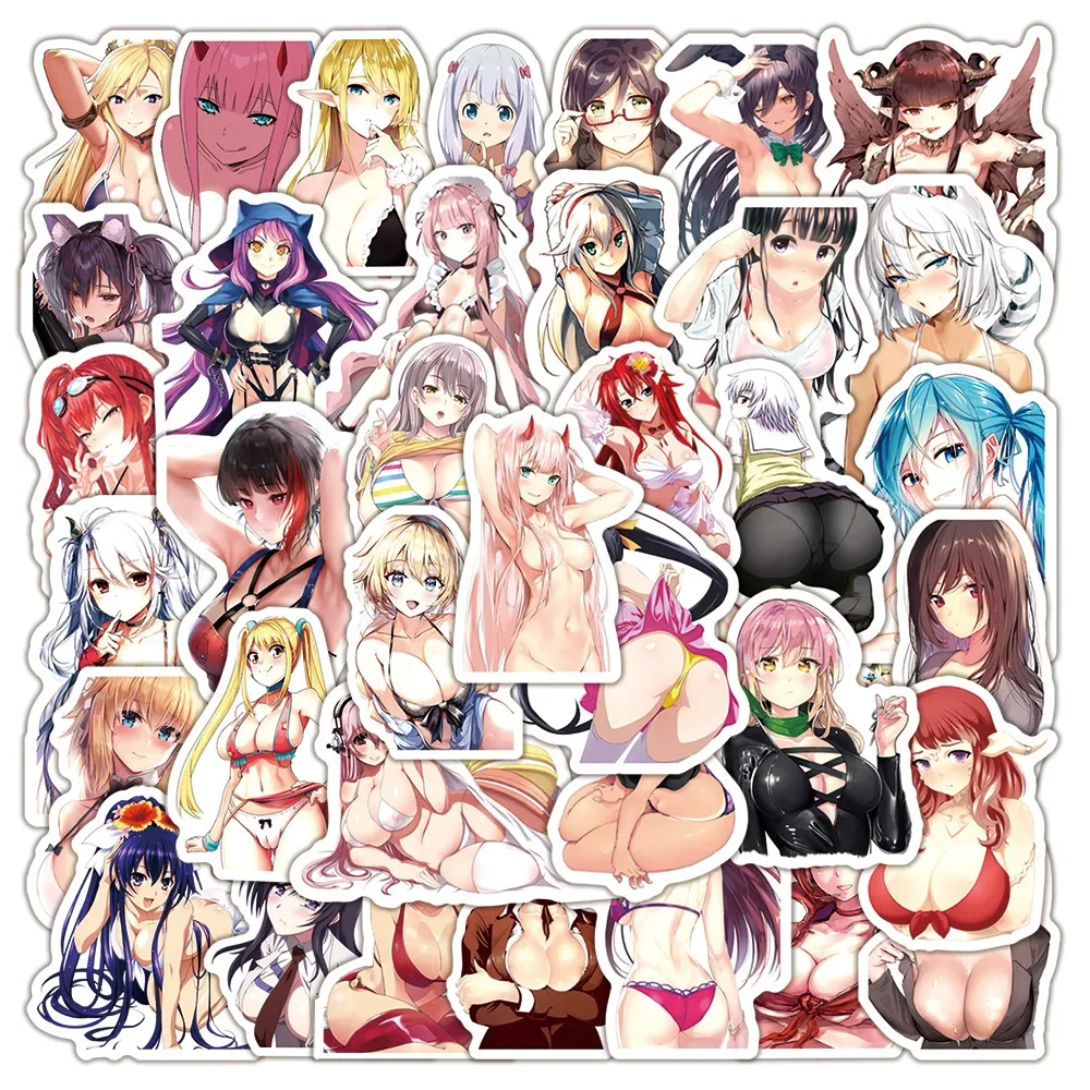 100pcs Sexy Anime Girl Graffiti Stickers Comics Trolley Case Notebook Mobile Phone Kettle Stickers