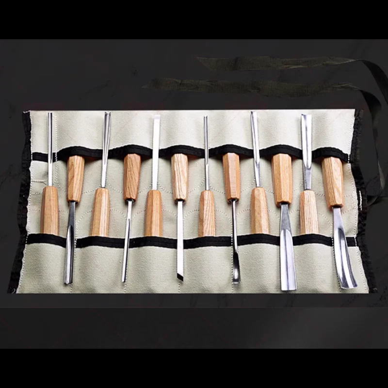 12pcs/set Wood Carving Kit Carving Knife,  Chisel, Hand  Woodworking Piercing Tool Knife Wood Chisel Set