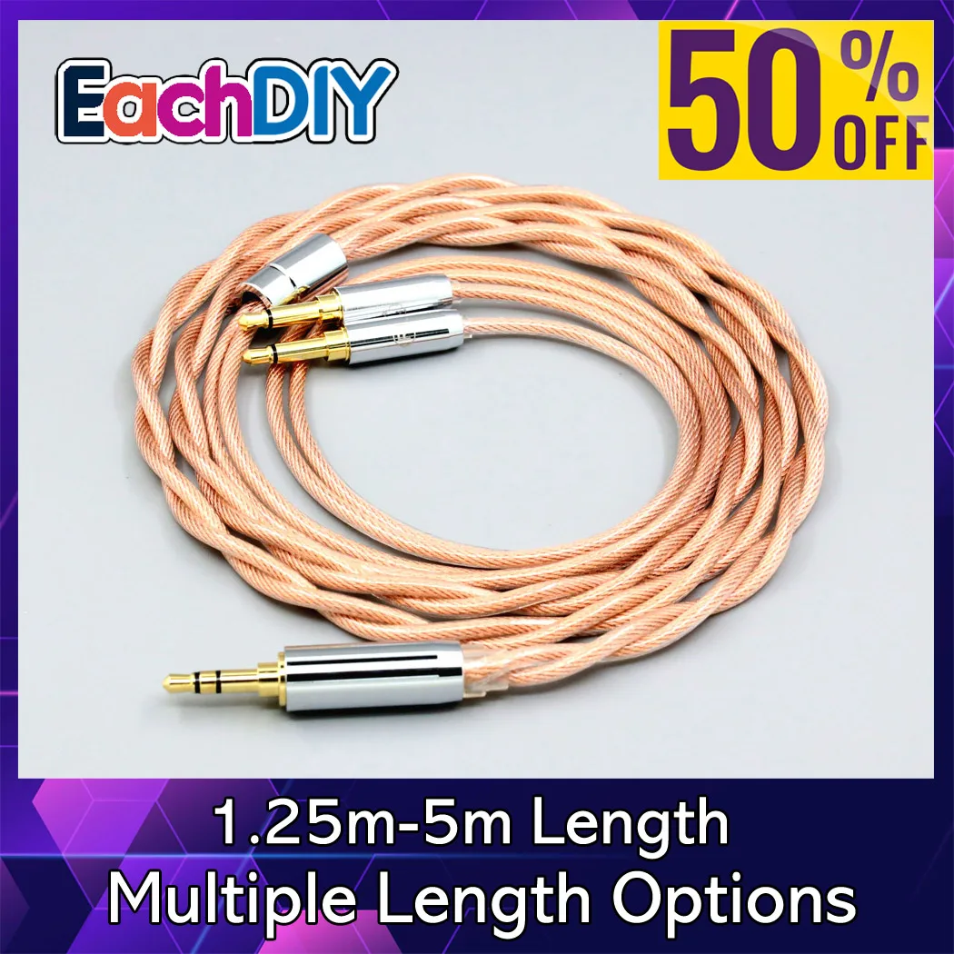 Type6 756 Core Shielding 7n Litz OCC Earphone Cable For Hifiman Sundara Ananda HE1000se V2 HE6se V2 V3 HE400se He-35x LN007995