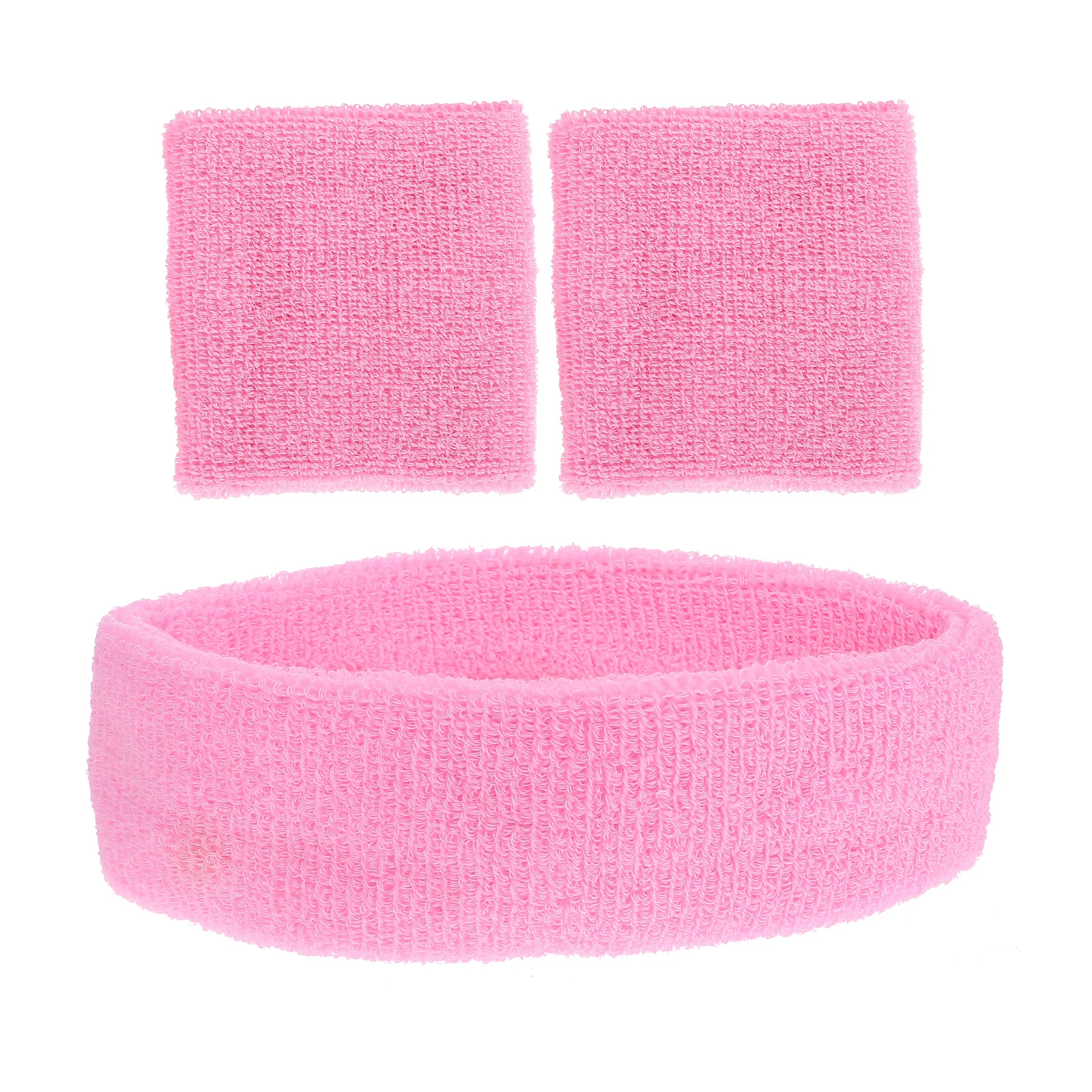 

1 set Sports Headband Sports Wrist Strap Guard Set Elastic Sweat-absorbing Yoga Cotton Fitness Football Tennis Basketball