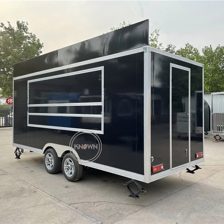 New Design Food Truck Street Burger Snack Taco Sandwich Coffee Food Trailer American Standard Ice Cream Vending Trailer