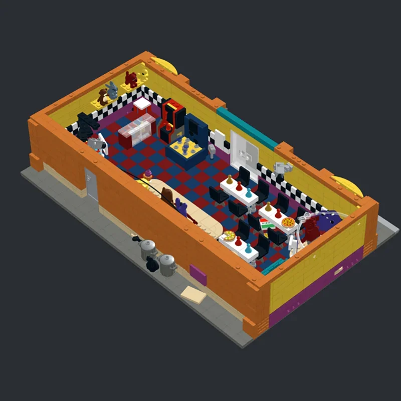 ストリートビューモデル Moc ビルディングブロックピザショップモジュラーモデルテクノロジーレンガ DIY 組立建設おもちゃホリデーギフト