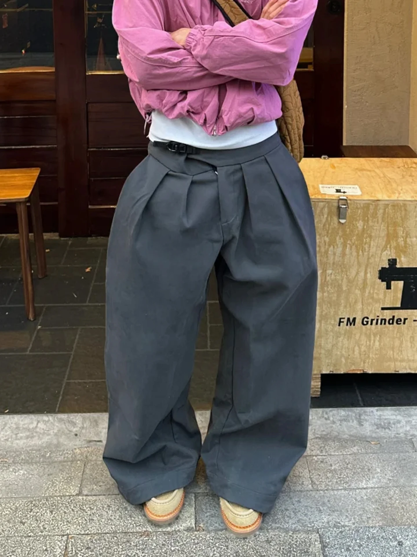 

Мужские широкие брюки в американском ретро-стиле Cleanfit, повседневные, свободного кроя, с эластичным поясом, без застежек, осенние, прямого кроя