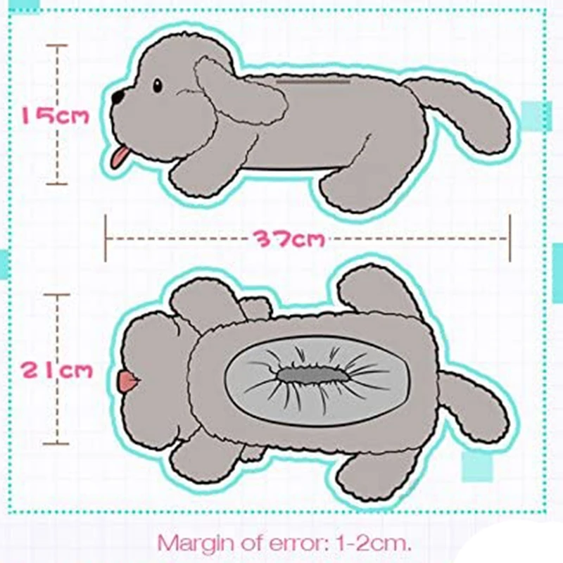 Plush Dog Toy Tissue Holder Cartoon Tissue Cover Paper Holder Napkin Box Paper Storage Box