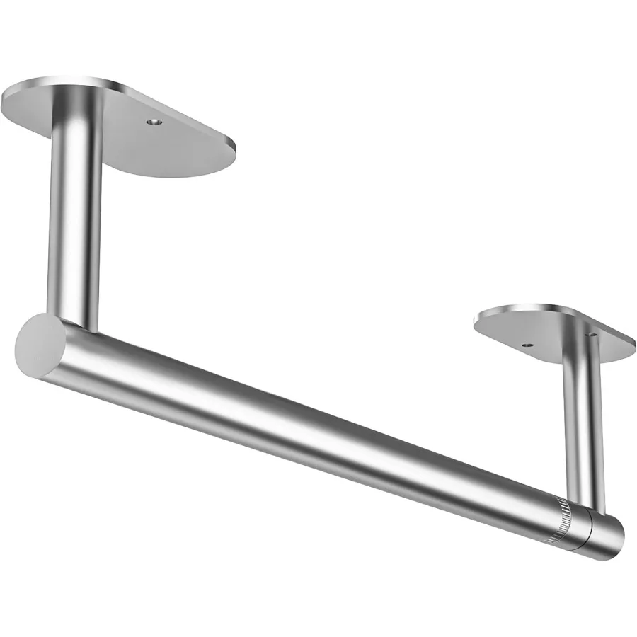 

Paper Towel Holder Under Cabinet Self Adhesive or Wall Mounted SUS304 Stainless Steel Paper Towel Holder for Kitchen Bathroom F