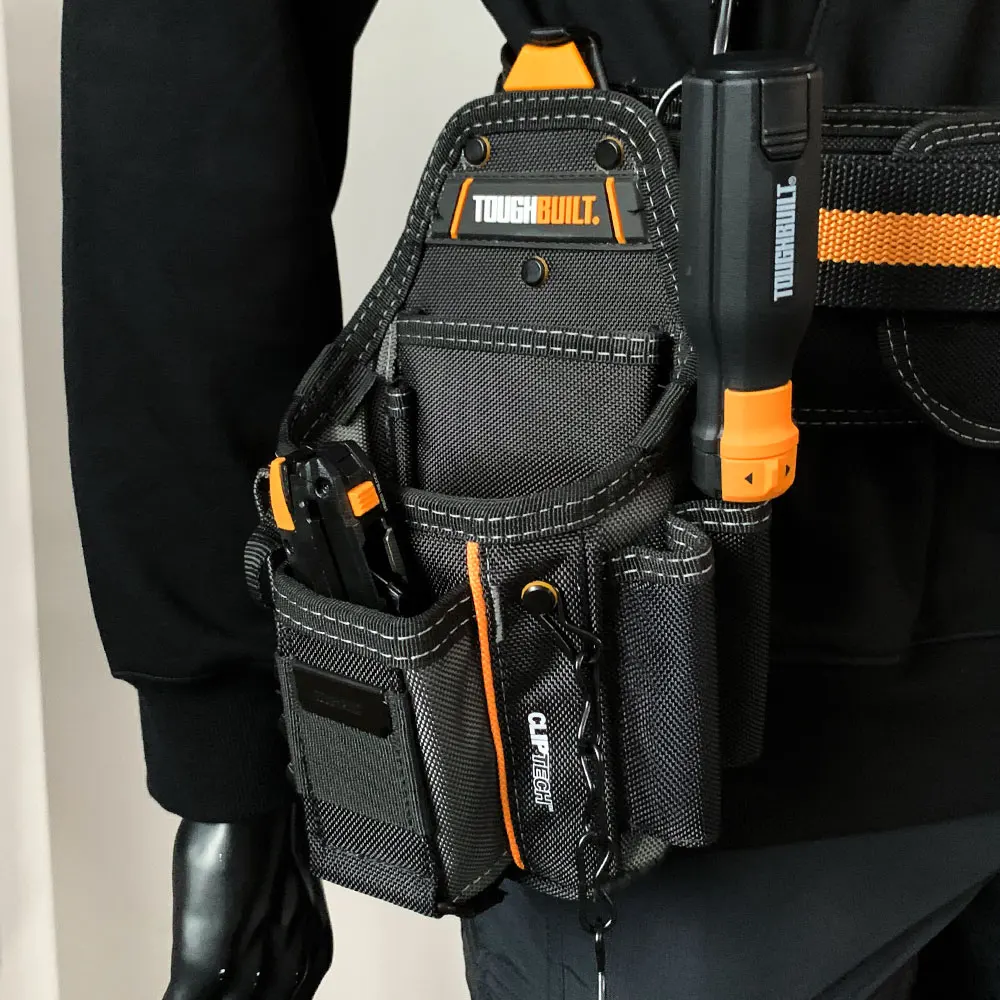 1pc TOUGHBUILT ClipTech Polyester Electrician Tool Pouch tool storage 1680D Heavy-Duty Construction tool organizer