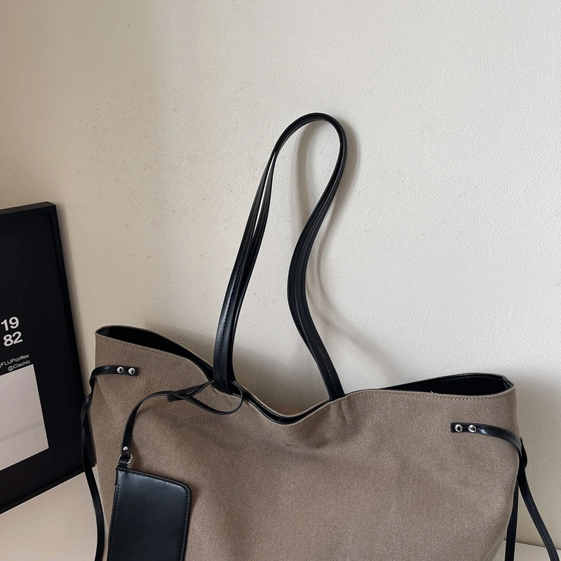 Casual Vintage frauen Schulter Tasche Mode Weibliche Leinwand Tragbare Handtaschen Große kapazität Reise Laptop Tragetaschen für dame – Detail 13