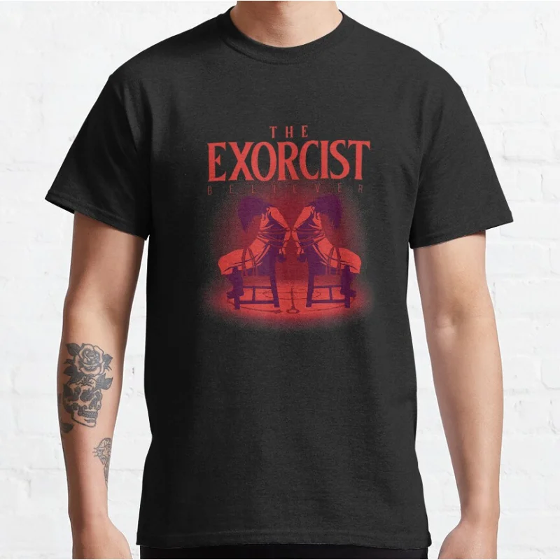 

Best of All Time Red Style Movie Retro 80s Horror films The Exorcist Scary movie monsters Graphic T Shirts large size Adult tops