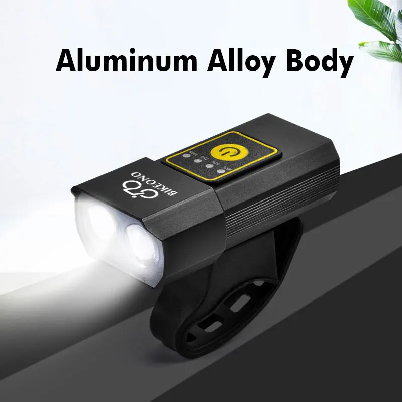 Lumière de vélo LED aste USB T6, alliage d\'aluminium, n\'aime réglable, lampe de sauna avant, lampe de vélo, lanterne de poche