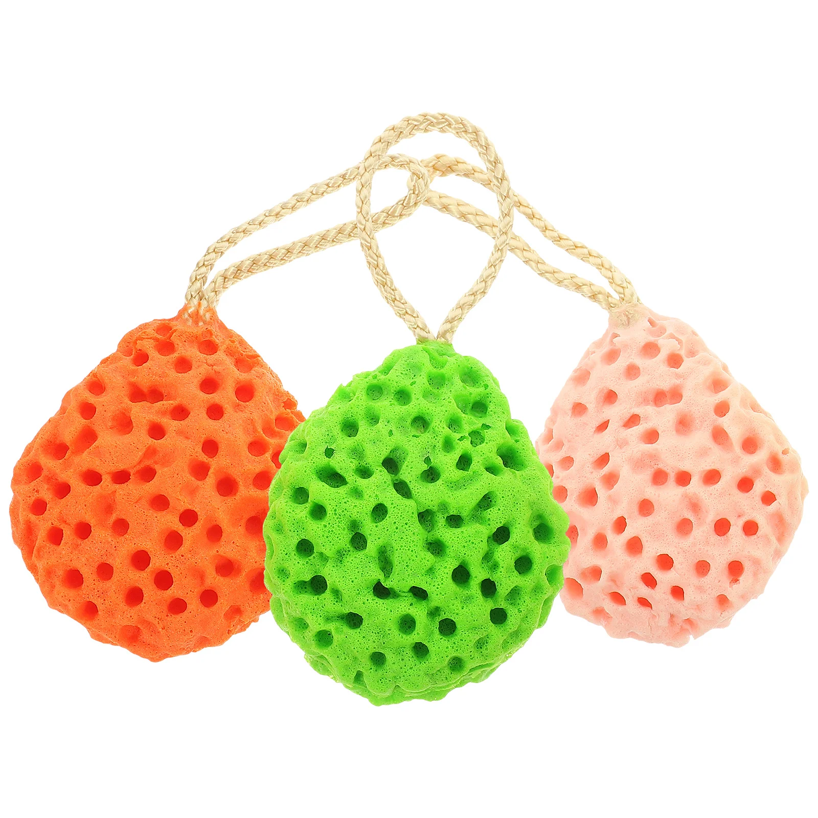 3 قطعة إسفنجة غسيل الوجه متعددة الوظائف التقشير التطهير الإسفنج مجموعة إزالة المسام العميقة دش المحمولة الوجه الإسفنج