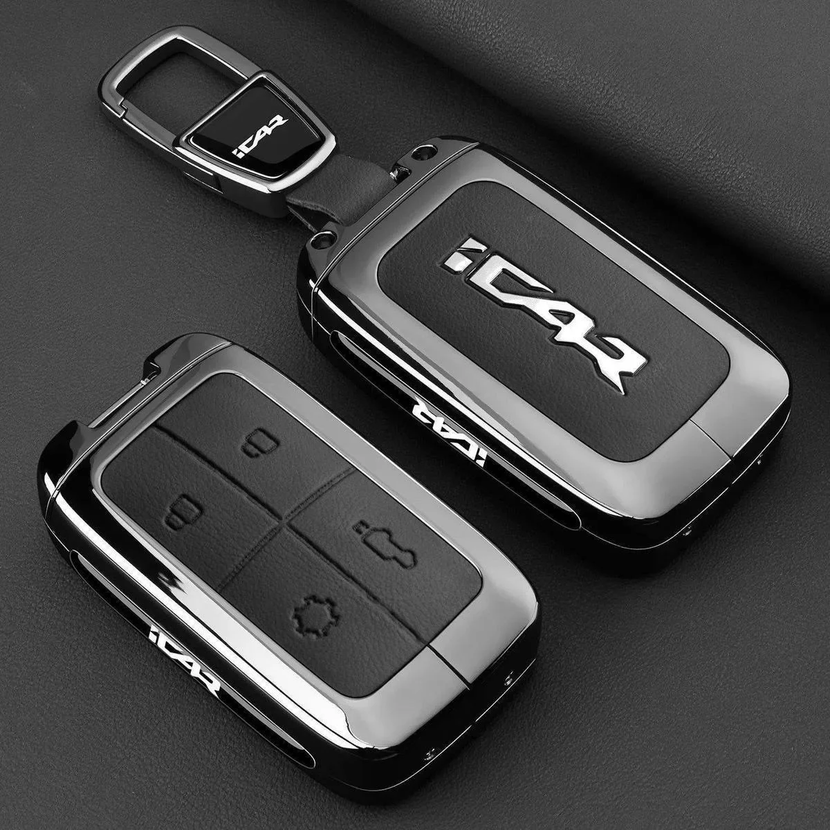 Car Key Case for Chery Icar V27 REEV Accessories 2026 Car-Styling Keychain Remote Cover Shell Housing Ring Holder Fob