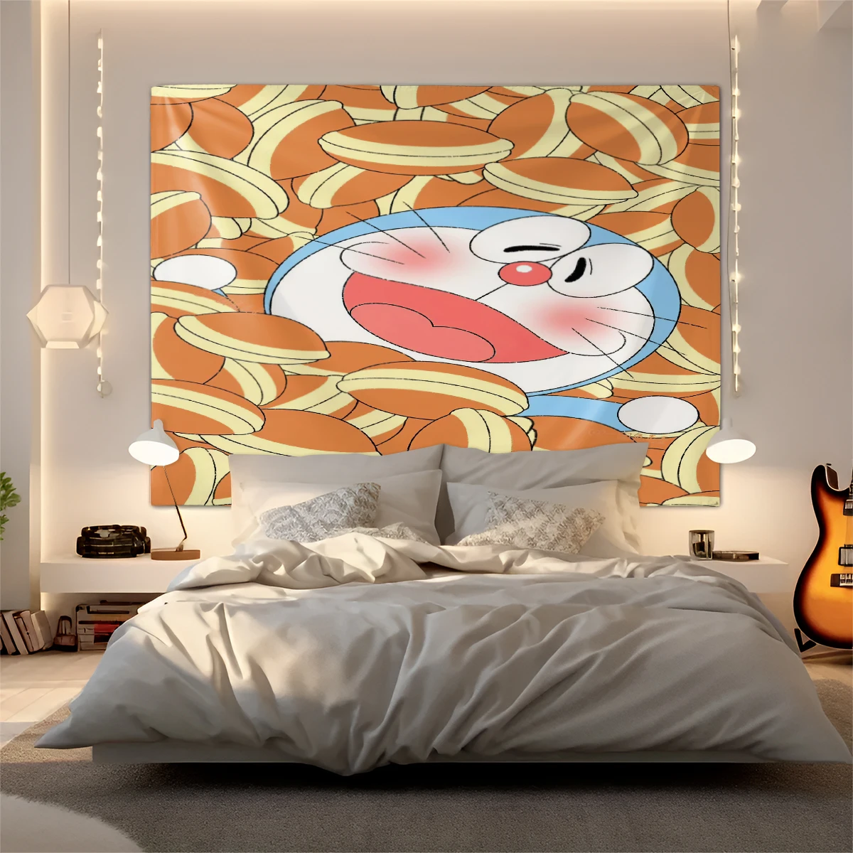 

Doraemon Minimalist Line Art Tapestry Wall Hanging Cute CartoonBedroom Living Room Dormitory Aesthetic BackgroundHoliday Gifts