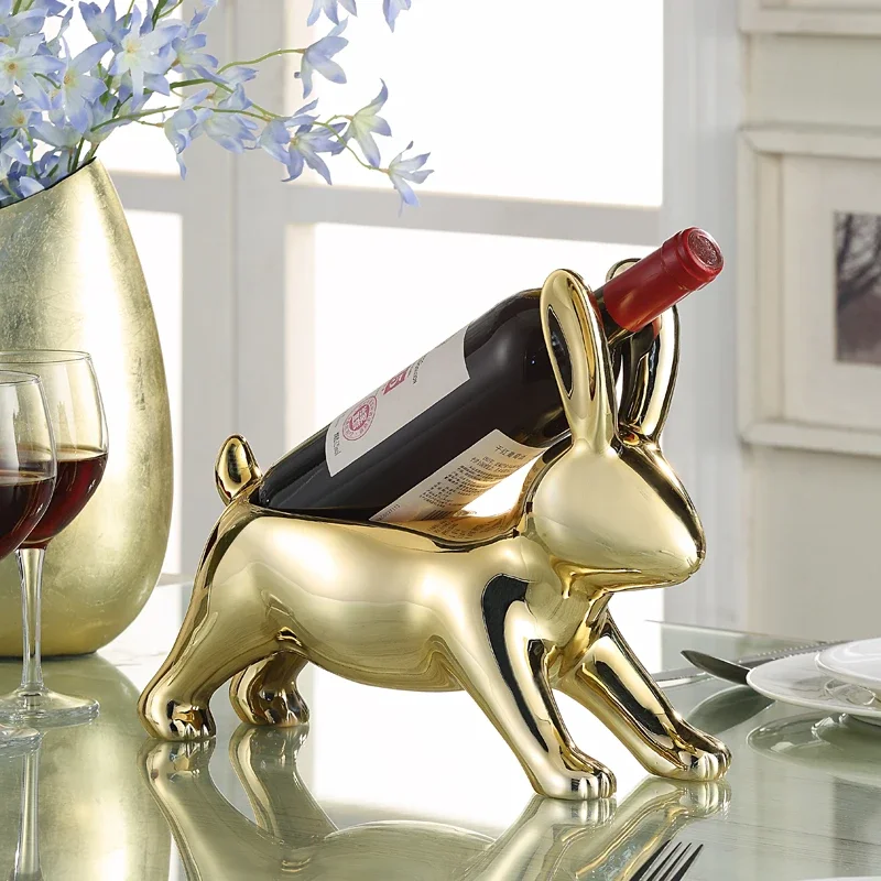 Modern Wine Cabinet Restaurant Rabbit Red Wine Rack Decoration Wine Holder Decoration