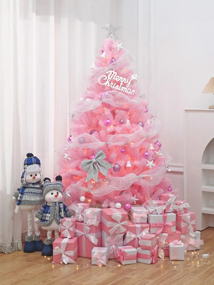 1.5/1 Pink Christmas Tree Set Home Cherry Blossom Gradual Change Christmas Decoration Ins Wind Internet Celebrity Tree