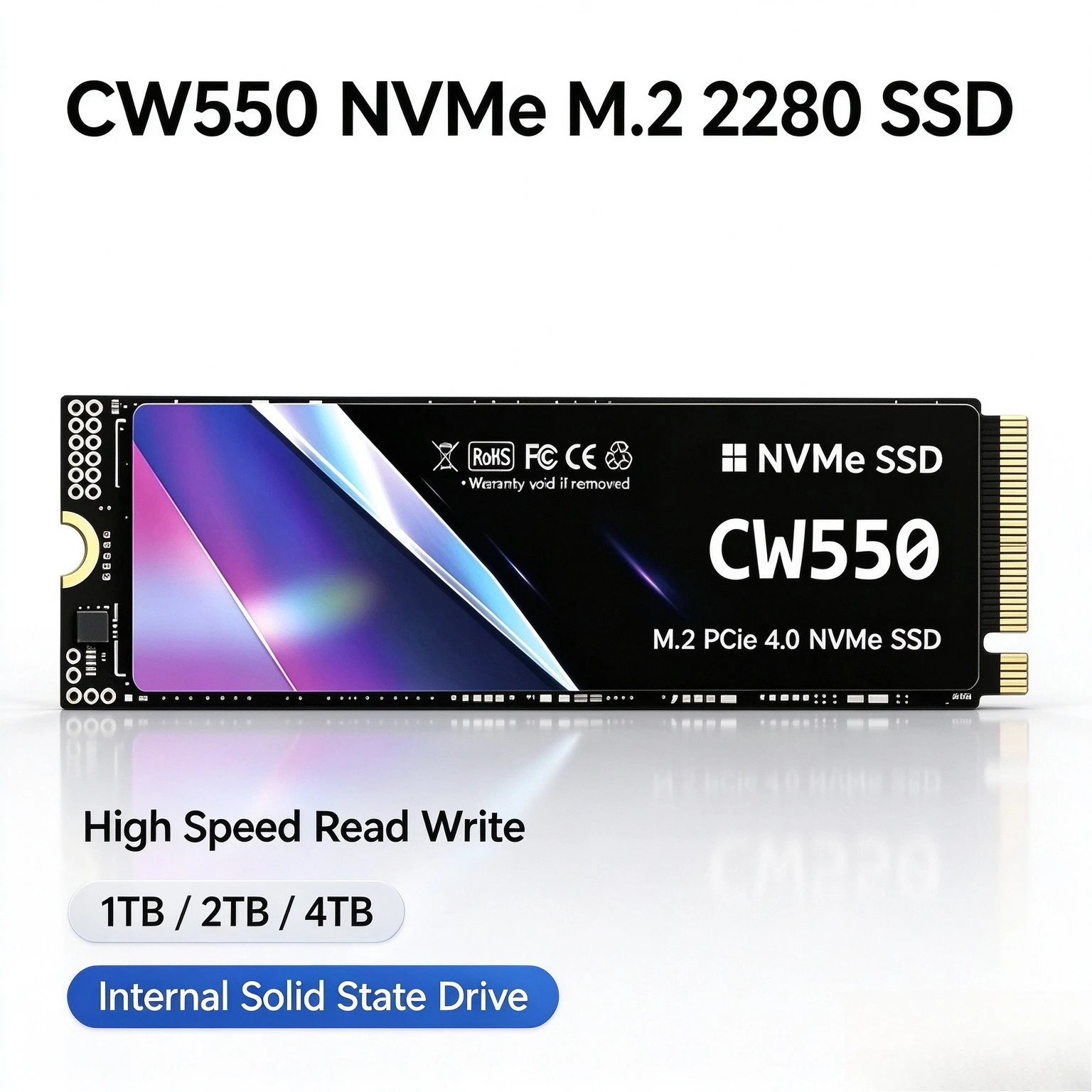 NVMe M.2 2280 CW550 SSD 1TB 2TB 4TB High Speed Read Write Internal Solid State Drive for Desktop Laptop PC