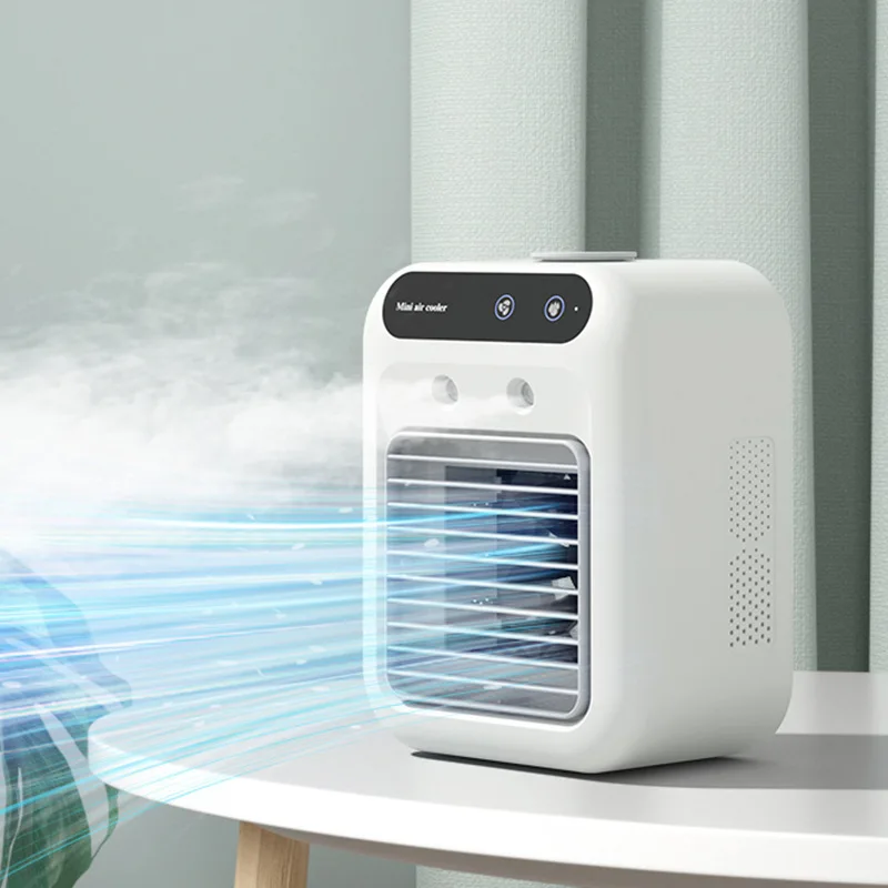 Portable Small Household Air Conditioner Fan for Dormitory, Mist Cooling Fan with Humidification