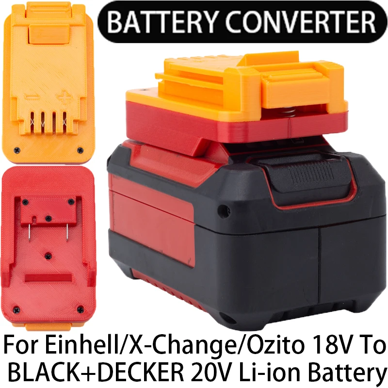 

Adapter for BLACK+DECKER 20V Li-Ion Tools Converts to Einhell/X-Change/Ozito 18V Li-Ion Battery Adapter