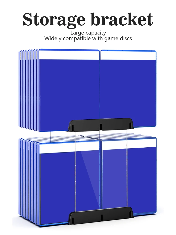 DATA FROG 32pcs Disks Game Card Holder Stand For PS5/PS4 CD Disks Card Bracket Compatible-Nintendo Switch/Xbox One Accessories