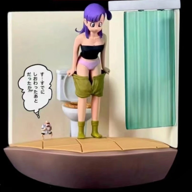 Dragon Ball Anime Figure Bulma Action Figures Master Roshi Toilet Peep Statue PVC Model Doll Collection Decor Toy Birthday Gifts