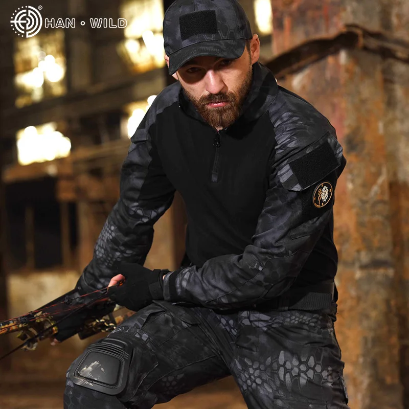 Calças táticas G3 masculinas, camuflagem CP, carga multicam, joelheiras, roupas de trabalho, uniformes de airsoft