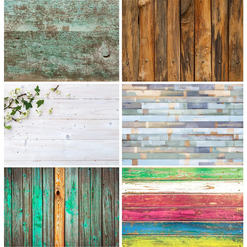 

SHUOZHIKE Art Fabric Wood Board Photography Backdrops Props Wooden Plank Floor Photo Studio Background 201119MKB-04