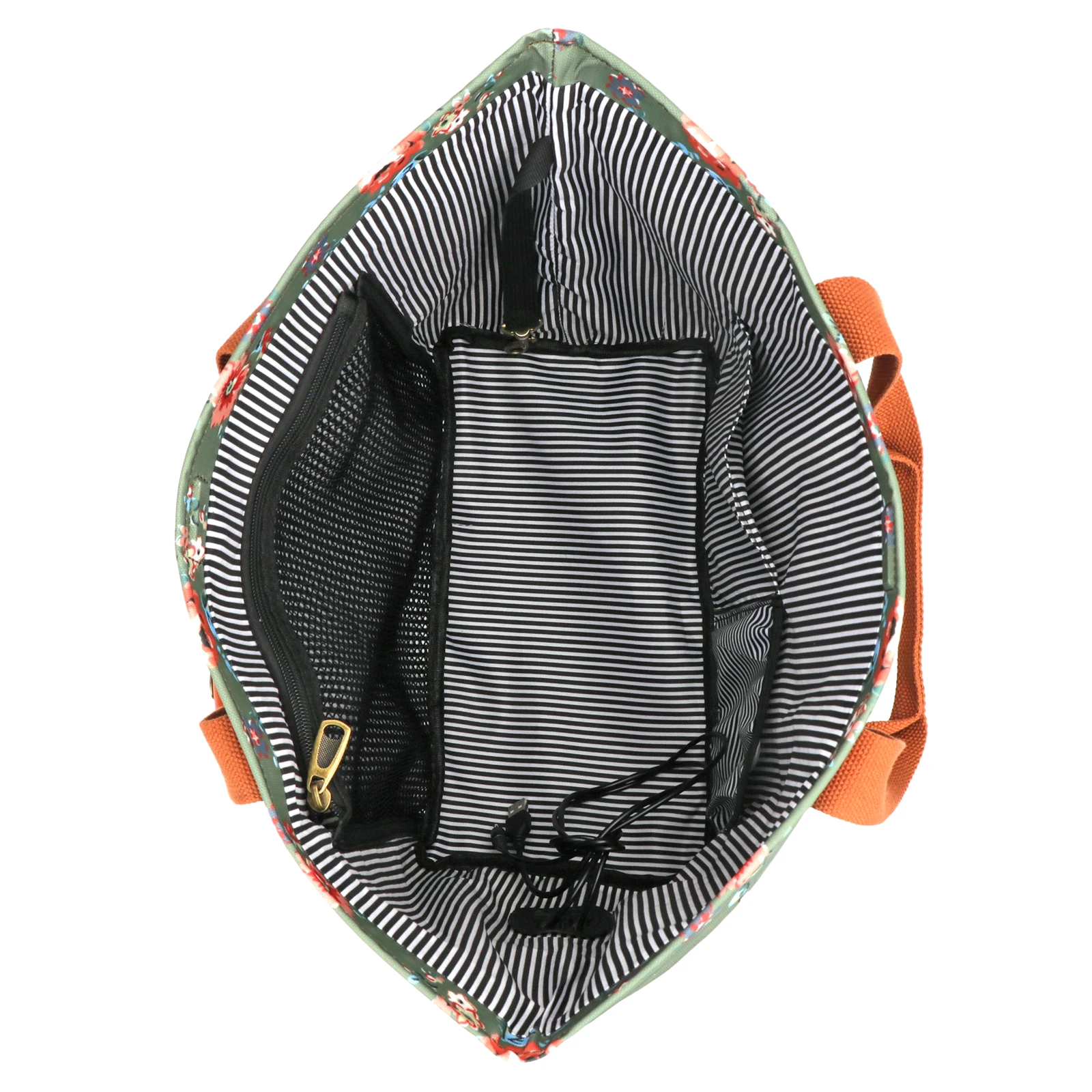 Tourbon Golf Shoes Bag Waterproof Outdoor Durable Golf Shoes Handbag Portable Golf Storage Bag Golf Clothes Bags Canvas Flower
