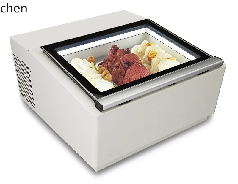 LXC Desktop Ice Cream Display Cabinet Stall Commercial Desktop Fried Yogurt Freezer Digging Ball Hard Ice Cream Cabinet Small