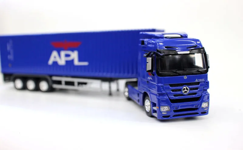 Diecast Toy Model Gift 1:50 Scale BE-NZ Actors Tractor Trailer K Line,CMA CGM,TEX,APL,OOCL Container Transport Truck Vehicles