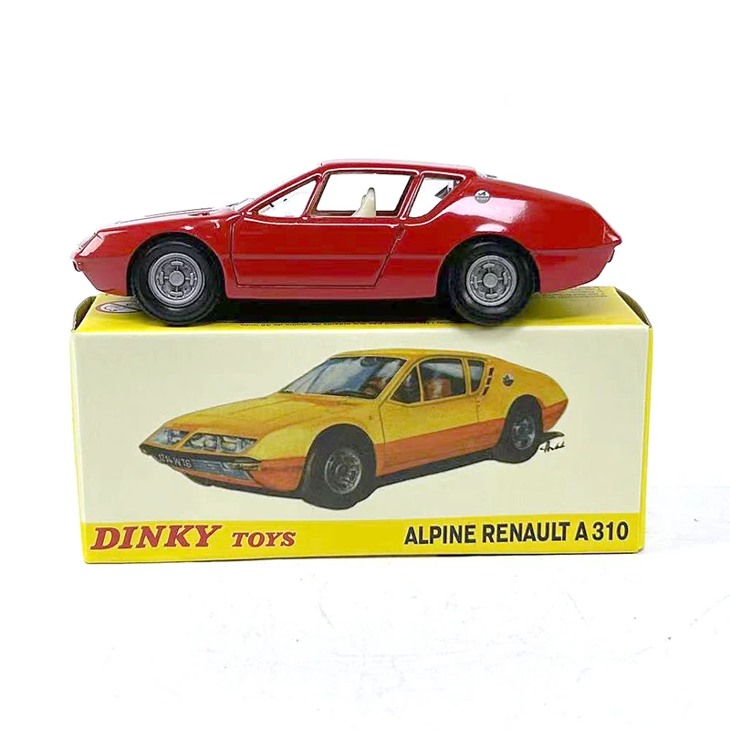 Modelo de coche rojo DINKY TOYS 1:43 ALPINE A310, coches de aleación y vehículos de juguete, modelo de coche en miniatura