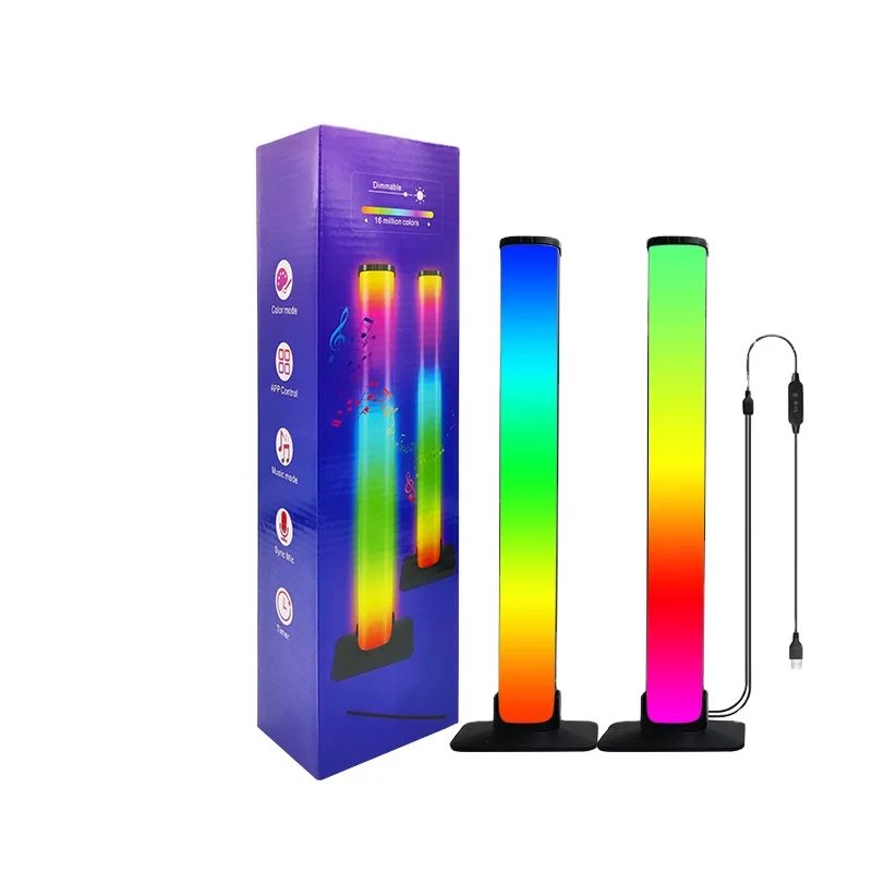 Ins Popular Música Atmosfera Light Bar, LED Magic Color, Mudando Ritmo, Ativado Melody Lamp, Dynamic Smart App Control