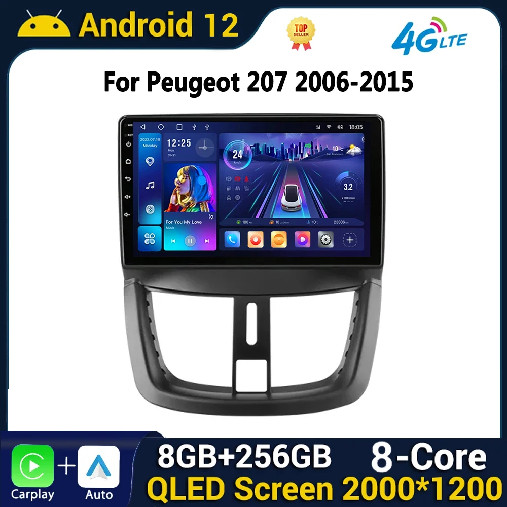 

Android Car Radio Multimedia for Peugeot 207 CC 207CC 2006 - 2015 Multimedia Player Carplay Auto Stereo GPS DVD Head Unit