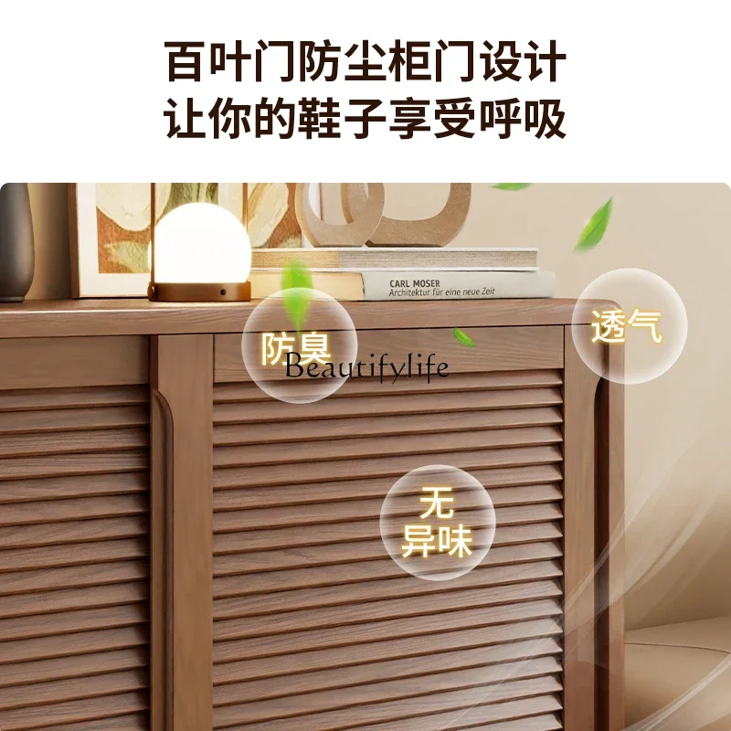 - * خزانة أحذية من الخشب الصلب بباب منزلق، شقة صغيرة ذات سعة داخلية كبيرة #6