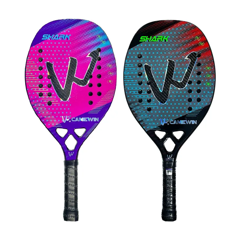 3K Camewin Beach Tennis Racket Full Carbon Fiber Rough Surface Outdoor Sports Racket For Men Women Adult Senior Player 2025 New