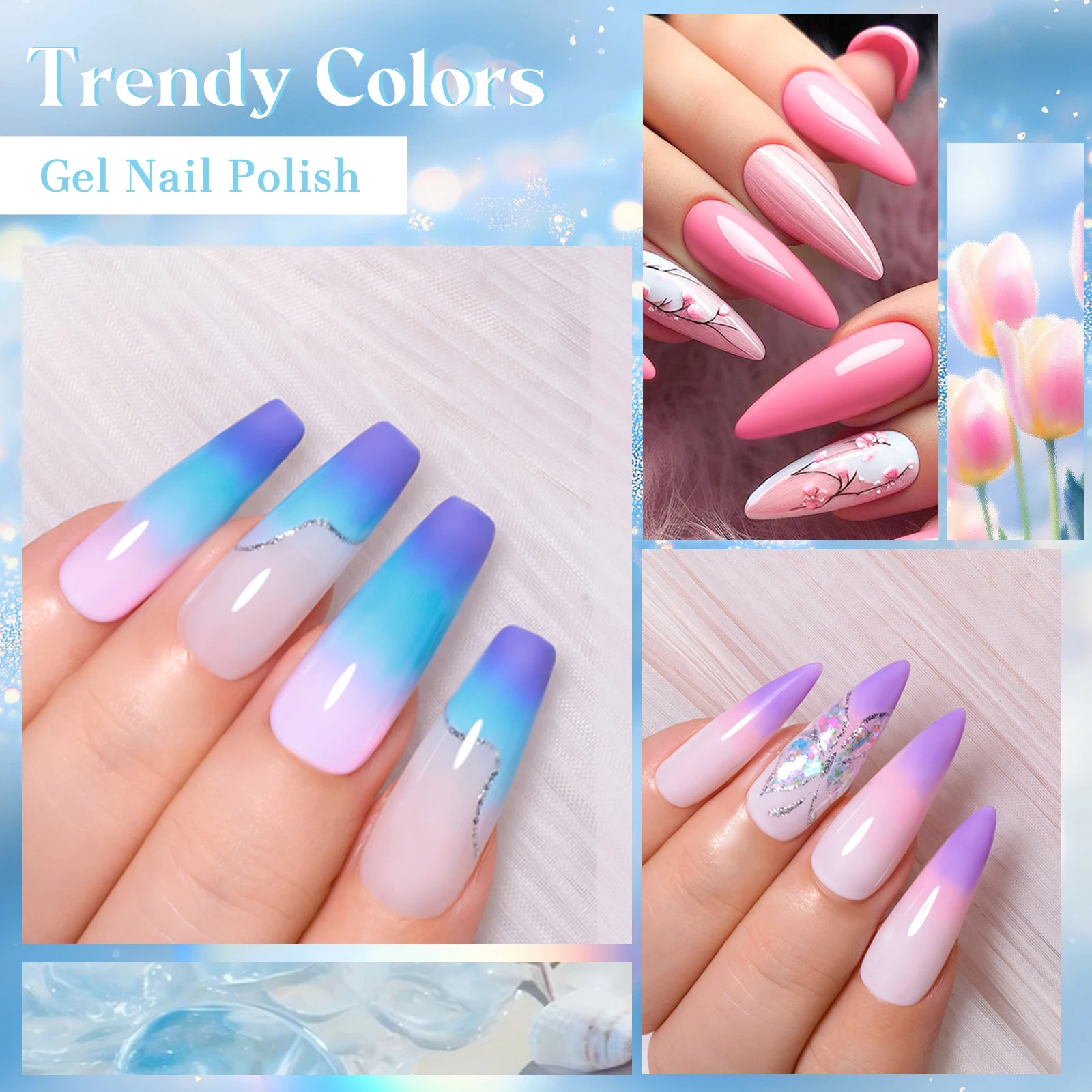 12 pz Gel Termico Smalto Per Unghie Set Temperatura Cambia Colore Semi Permanente Soak Off Gel UV Vernice Manicure Unghie Forniture FAI DA TE