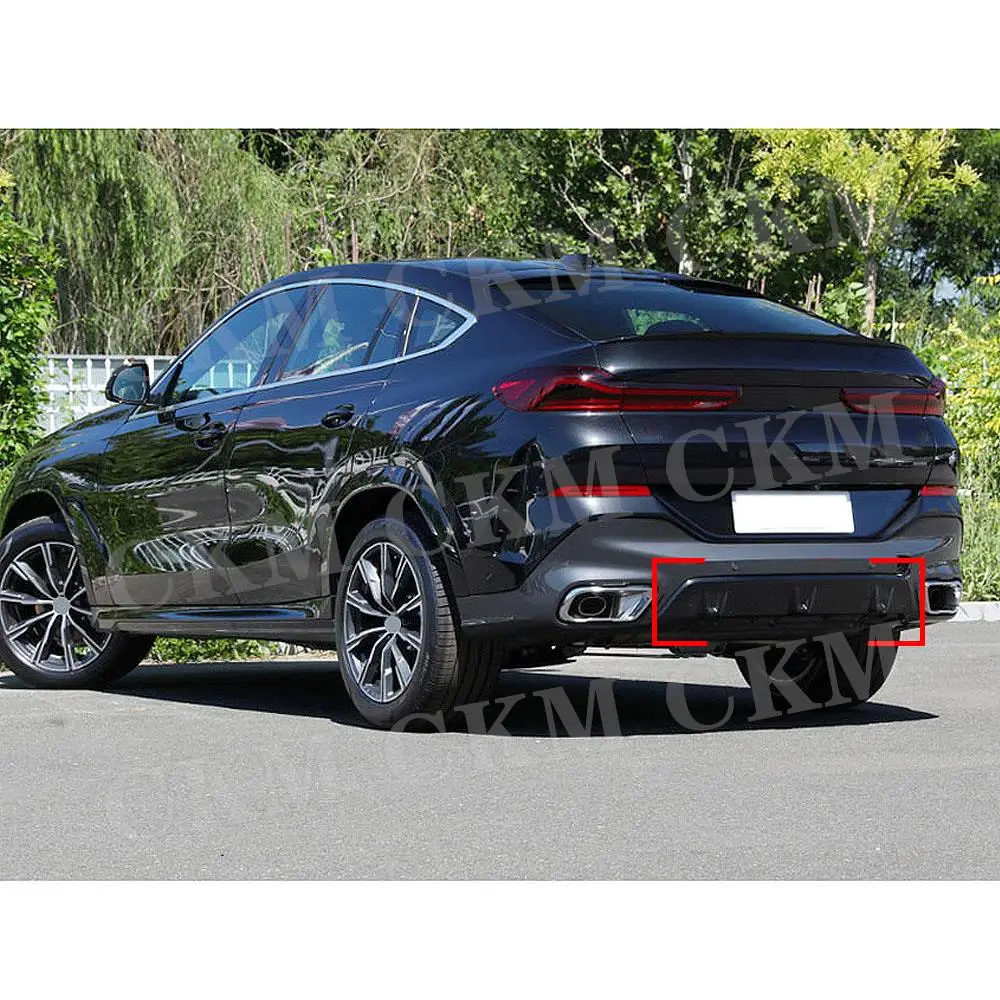 

ABS Black Rear Bumper Lip Diffuser Spoiler Car Styling Bodykit for BMW X6 G06 LCI Sport 2023+ Carbon Look Back Guard Accessories