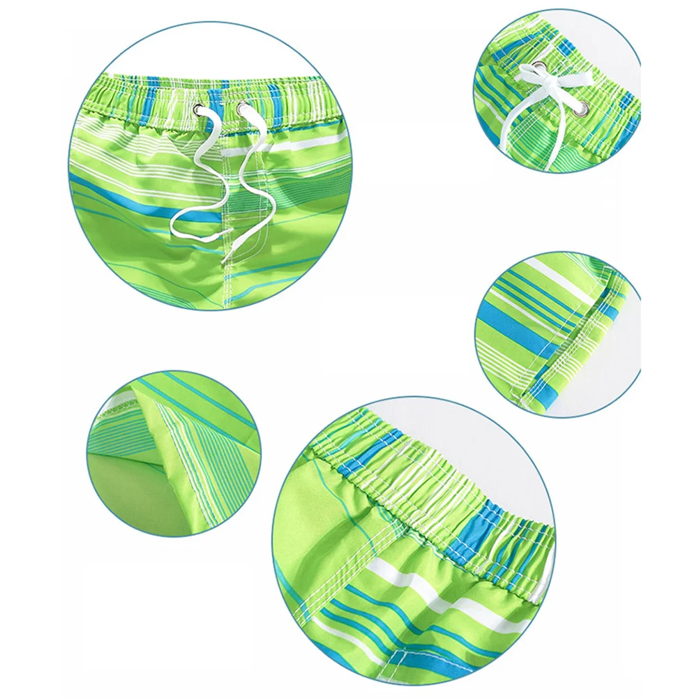 

Quick Dry Beach Shorts For Kids Elastic Waist Swim Trunks Drawstring Lightweight Swimming Short Pants Boys Fluorescent Green 7-8