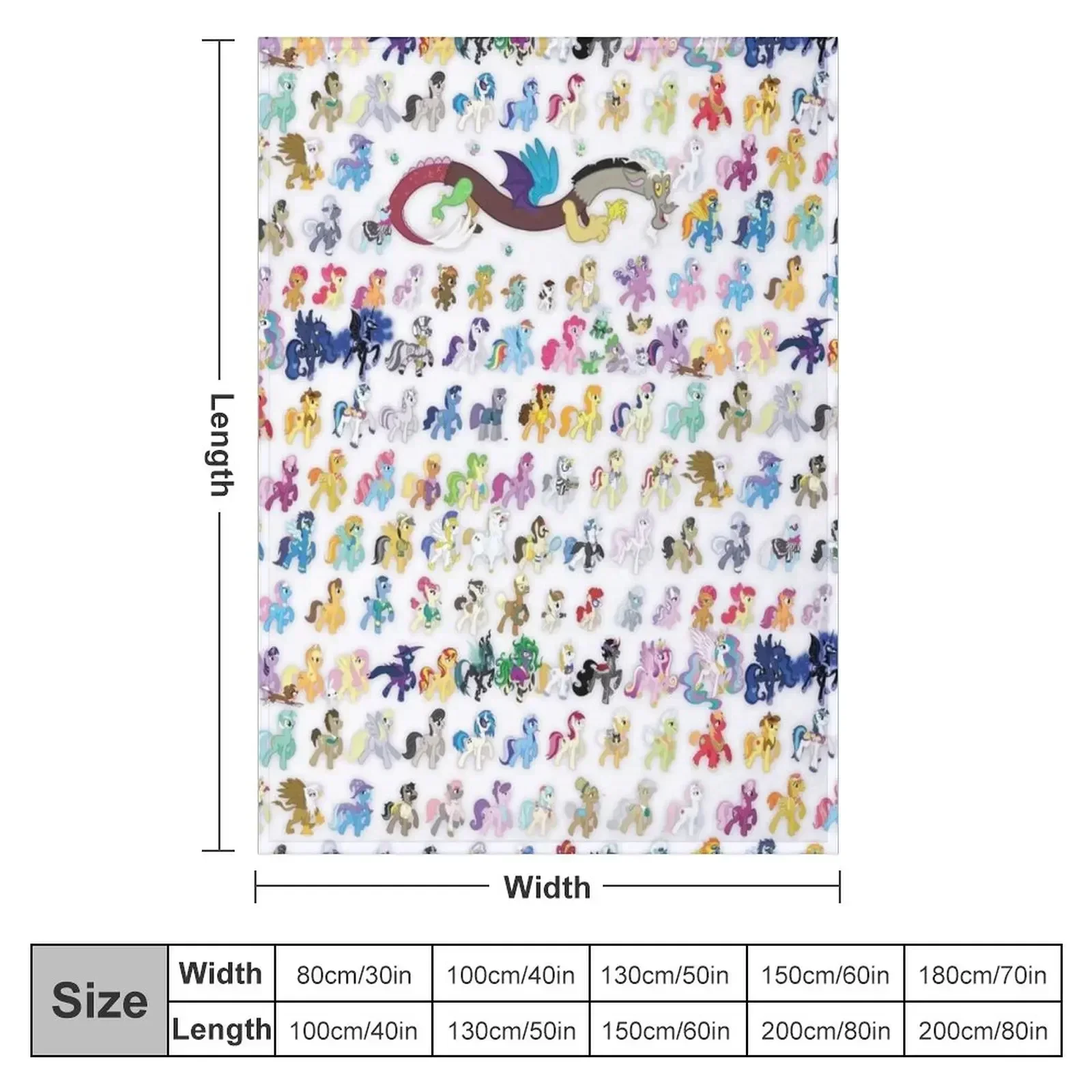 100 PONIES MEGA-PATTERN Throw Blanket valentine gift ideas Bed Fashionable christmas decoration Blankets