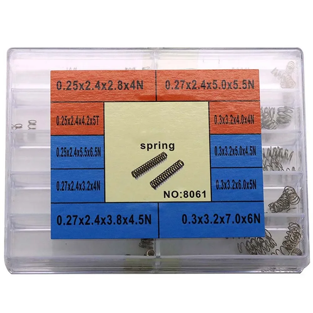 

1 Boxed Watch Crown Pusher Springs Watch Buckle Repair Part 10 Sizes Replacement Springs Accessories for Watchmaker 8061
