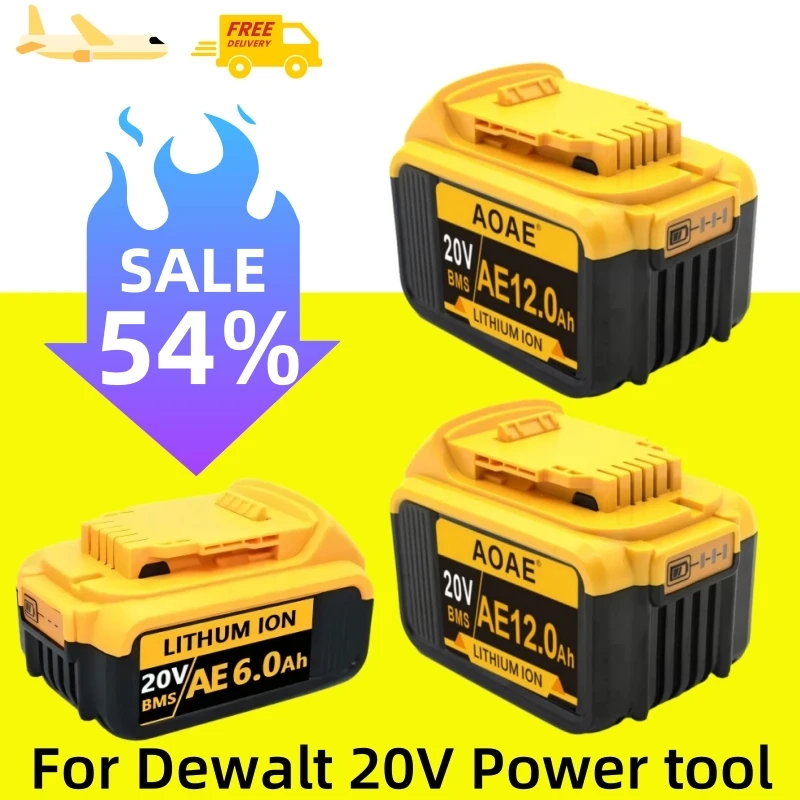 12000mAh 20V/18V battery for Dewalt Power Tool Battery DCB206 DCB206 DCB205 DCB203 DCB184 DCB182 DCB180 DCB181 DCB182