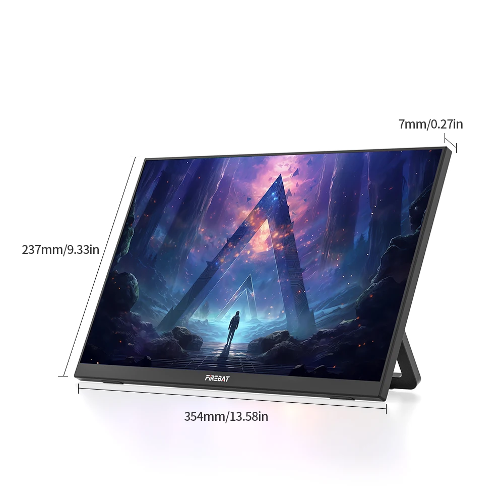 FIREBAT FB15 16-inch Portable Monitor 1920*1080 60Hz Refresh Rate 63% sRGB  with Dual Type-C Interface Single MiniHDMI