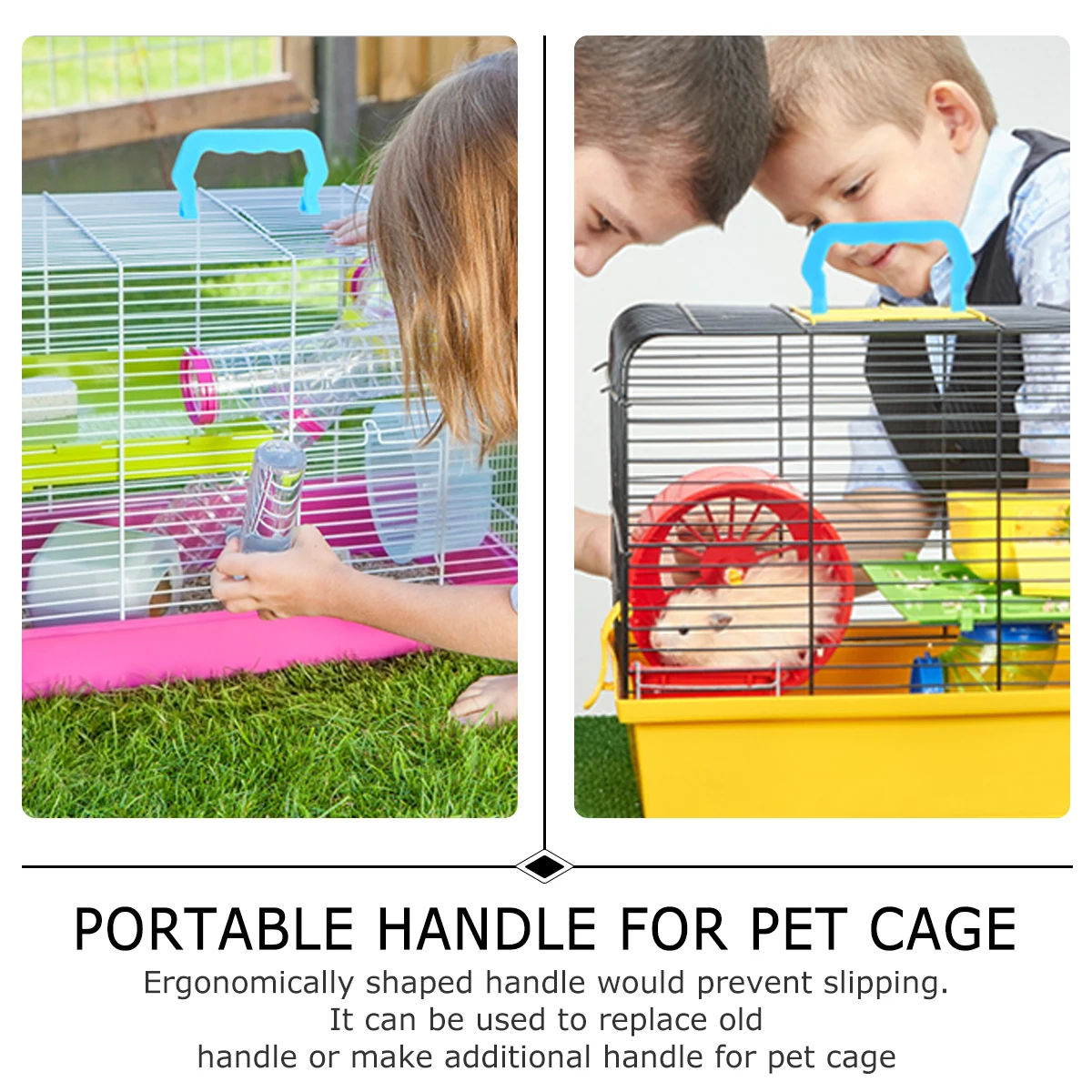 

10 Pcs Handle Portable Cage Set Dog Replacement Crate Handles Plastic along with