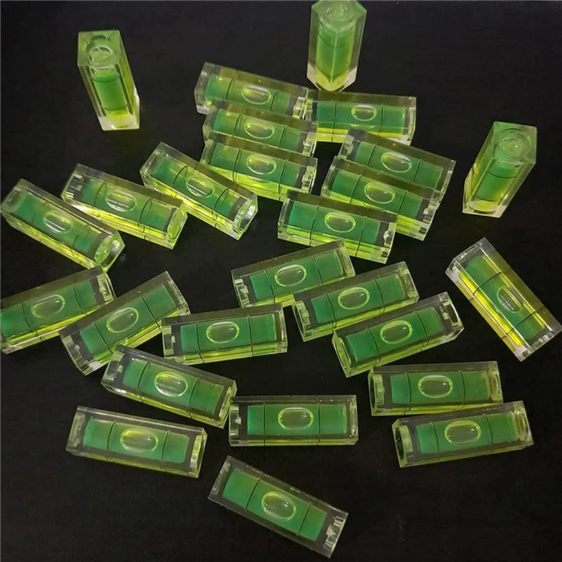 B97A-60Pcs Mini Bubble Spirit Level 10X10x29mm Square Levels For Wall Frames Art Displays Picture Hanging RV Tripod Measuring