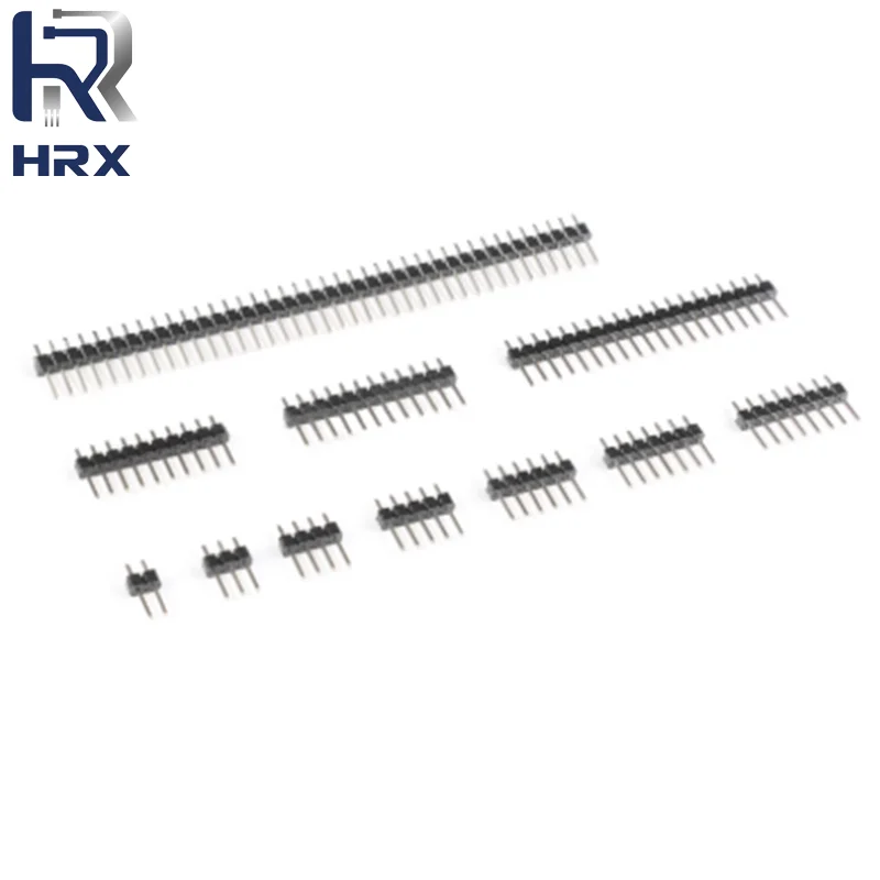 2.54mm Pitch Pin Header Single Row Male Breakaway PCB Board Connector Straight Pin Pinheader Plug 1*2P~40Pin