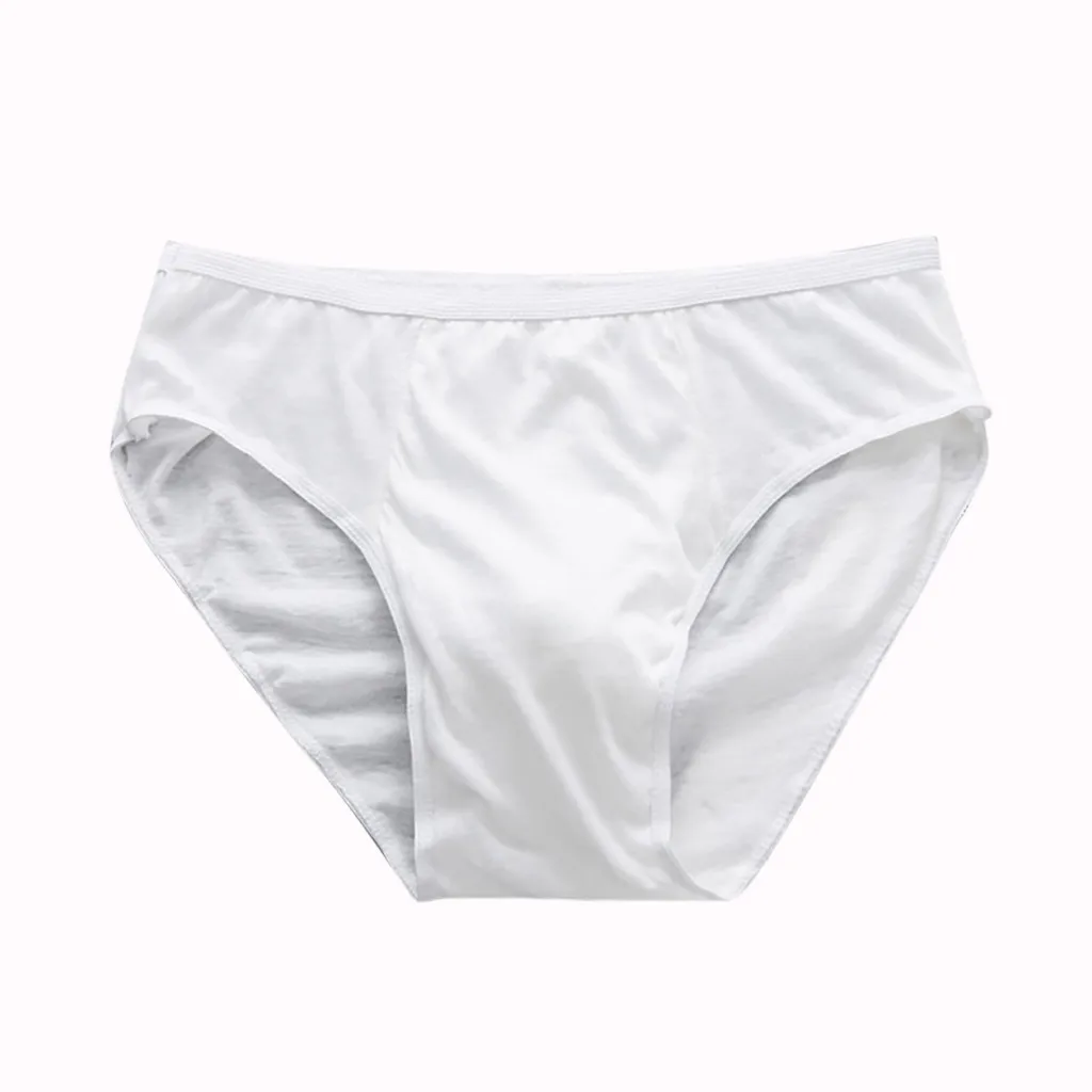 Mens Cotton Disposable Briefs Solid Color Elastic Waist Thongs G-Strings Soft Comfortable Briefs Elastic Arrow Shorts Panties