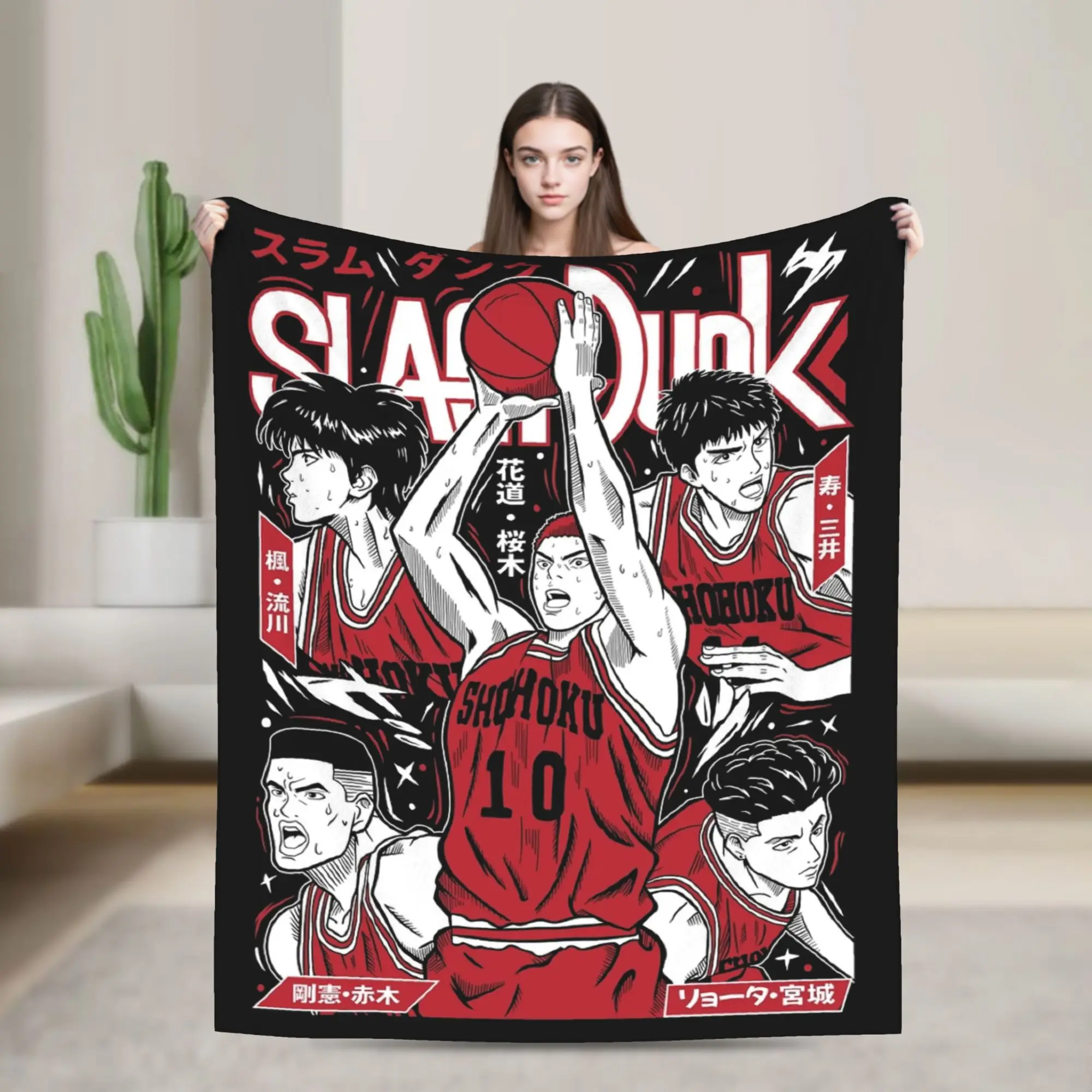Slams Dunks Blankets Flannel Spring/Autumn  Breathable Warm Throw Blanket for Bedding Travel Plush Thin Quilt