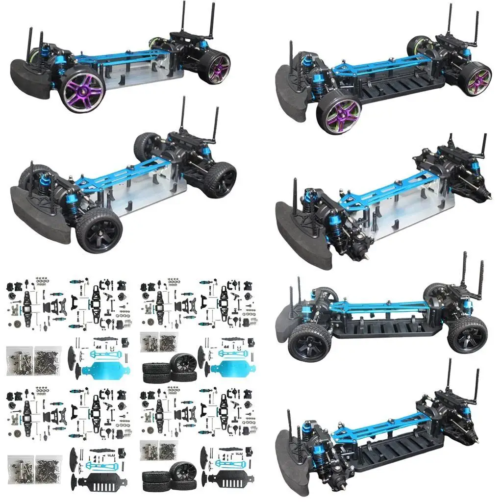 265mm Wheelbase Chassis for HSP 94123 1:10 Scale RC Brushless Monster Car DIY Parts