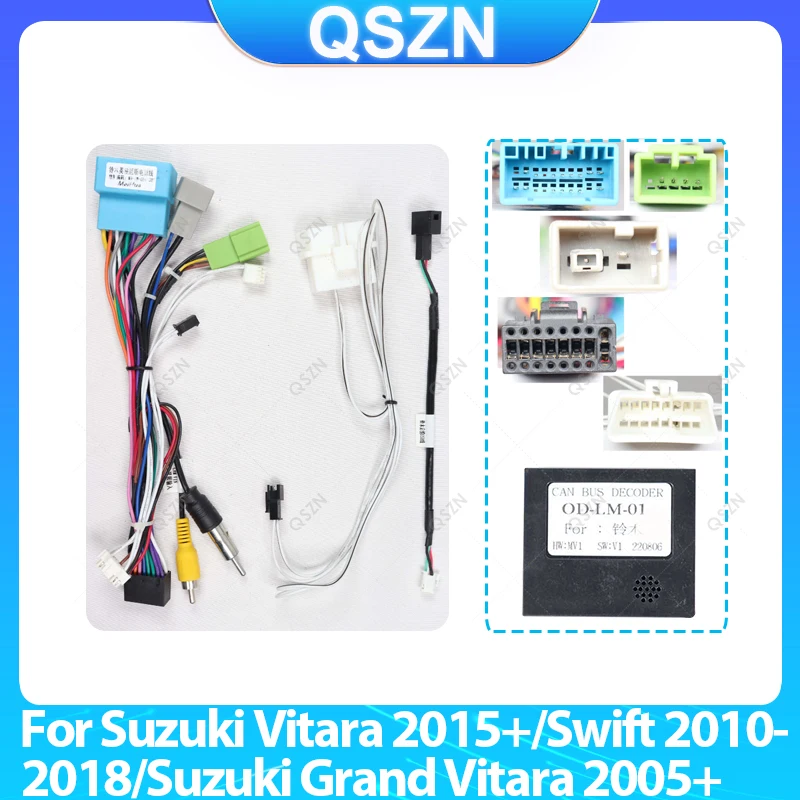 Adaptador Android para Radio de coche, caja Canbus de 16 pines para Suzuki Vitara 2015 y Suzuki Swift 2010-2018, Suzuki Grand Vitara 2005 +