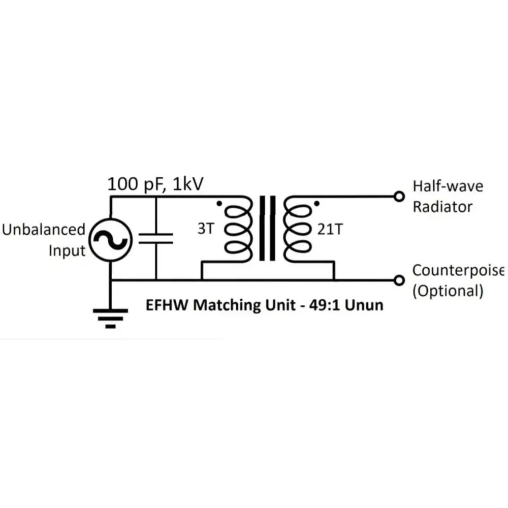 Mini 49:1 Balun 5 W Qrp Thumb End Fed Shortwave Antenna Diy Kit image 6