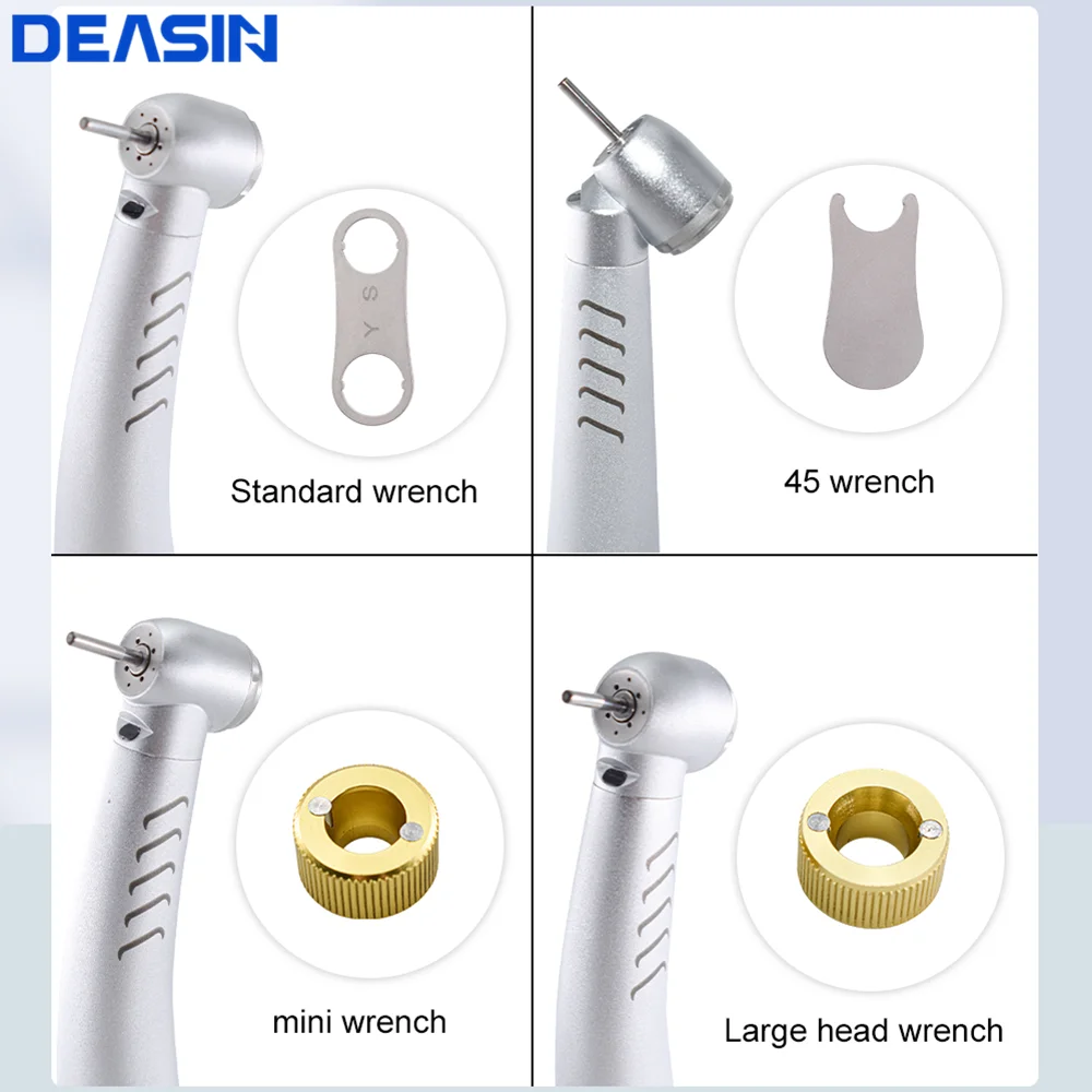 DEASIN Dental high speed fiber optic LED handpiece turbine with ceramic bearing for kavo coupler Dentist Tool Compatible